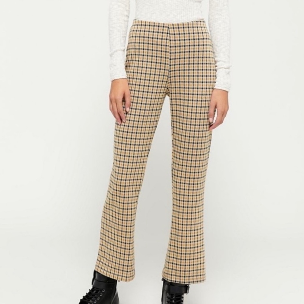 Urban Outfitters plaid high waisted flare pants